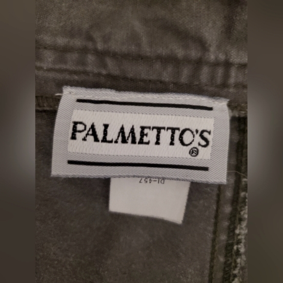 Palmetto's Vintage Super High Waist Button Fly Cargo Utility Pants Army Green - Picture 7 of 7